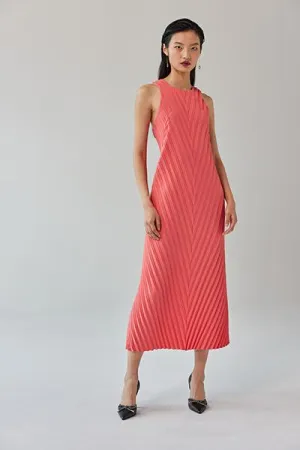 GIN LEE STUDIO | Ivy Dress | Coral Red