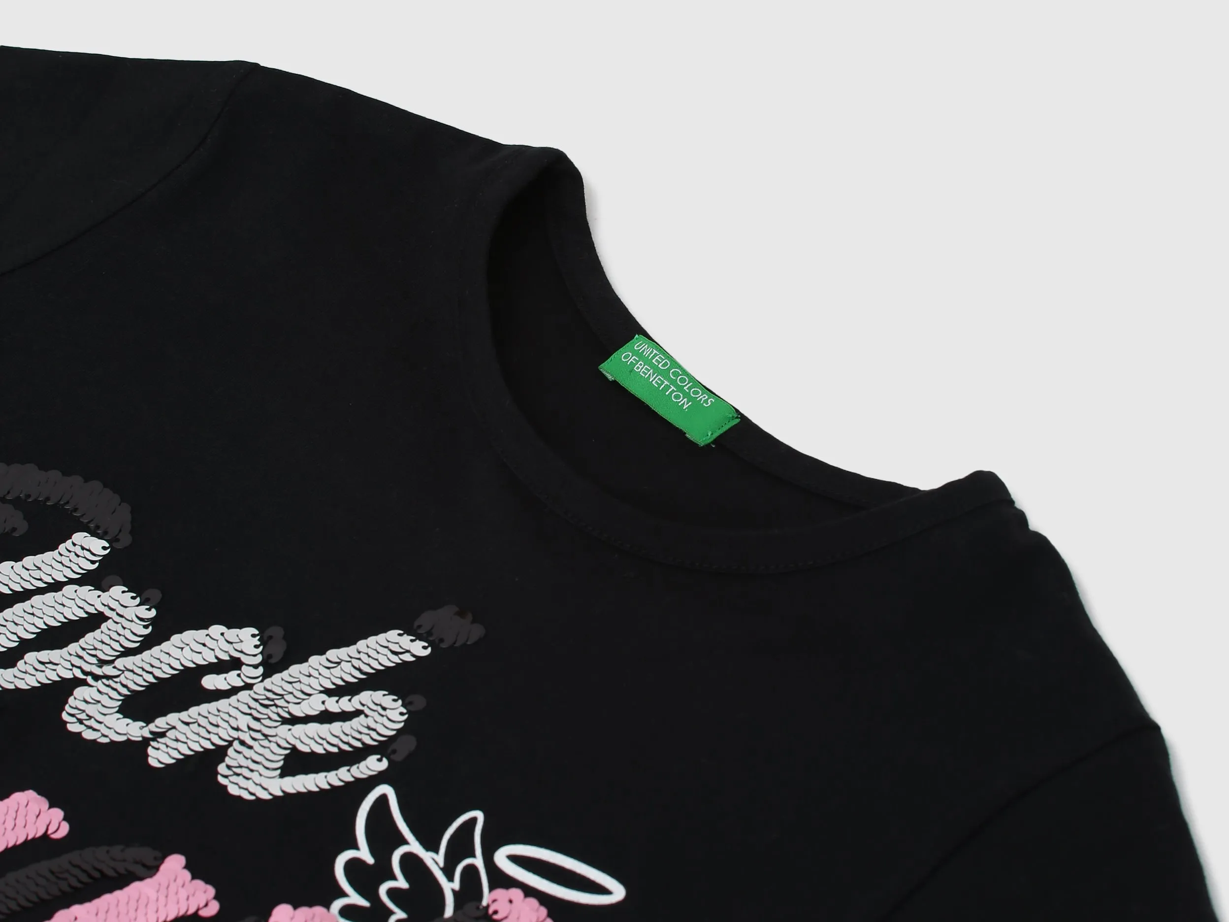 Girls Embellished Round Neck Top