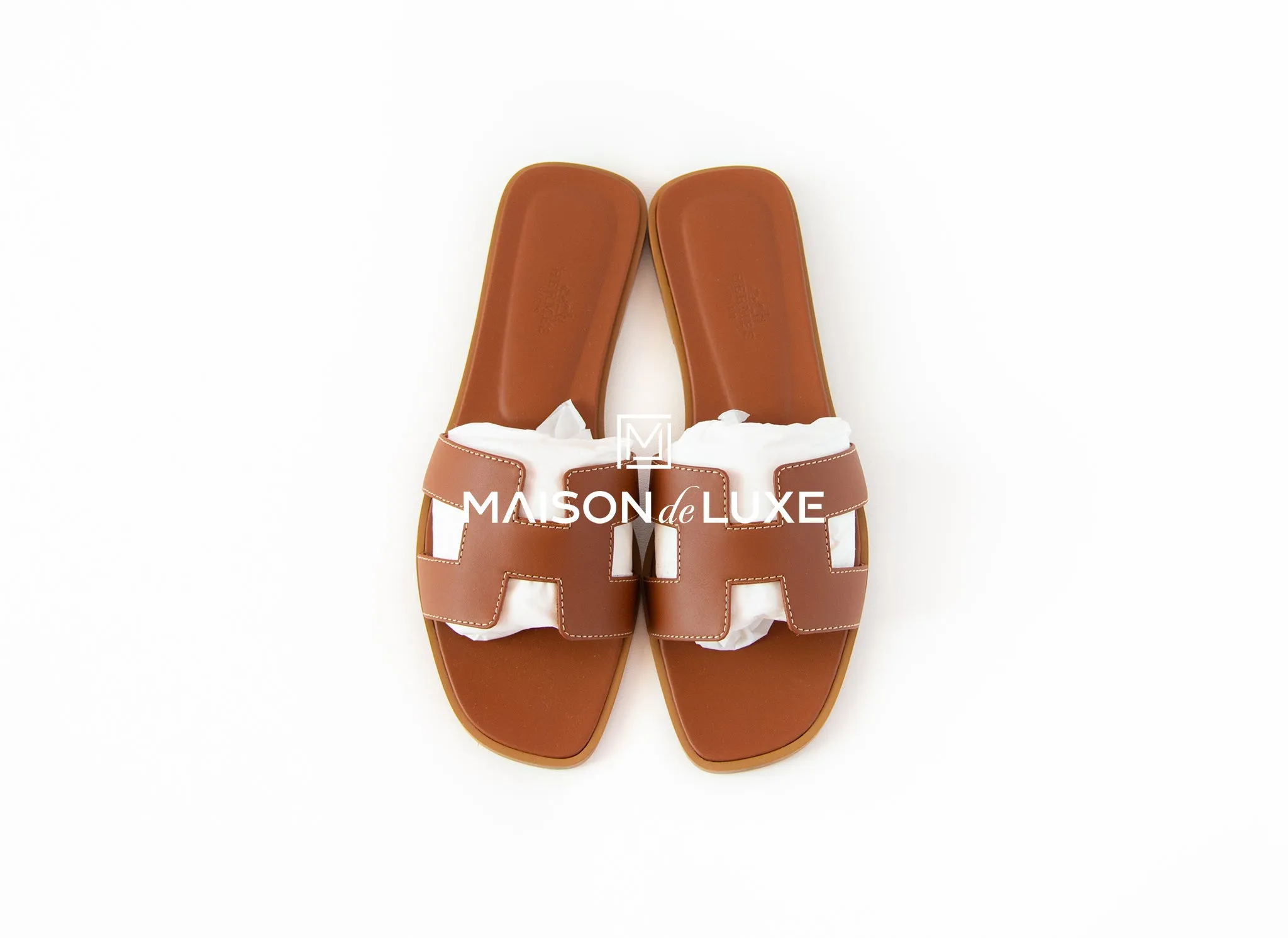 Hermes Women's Gold Oran Sandal 38