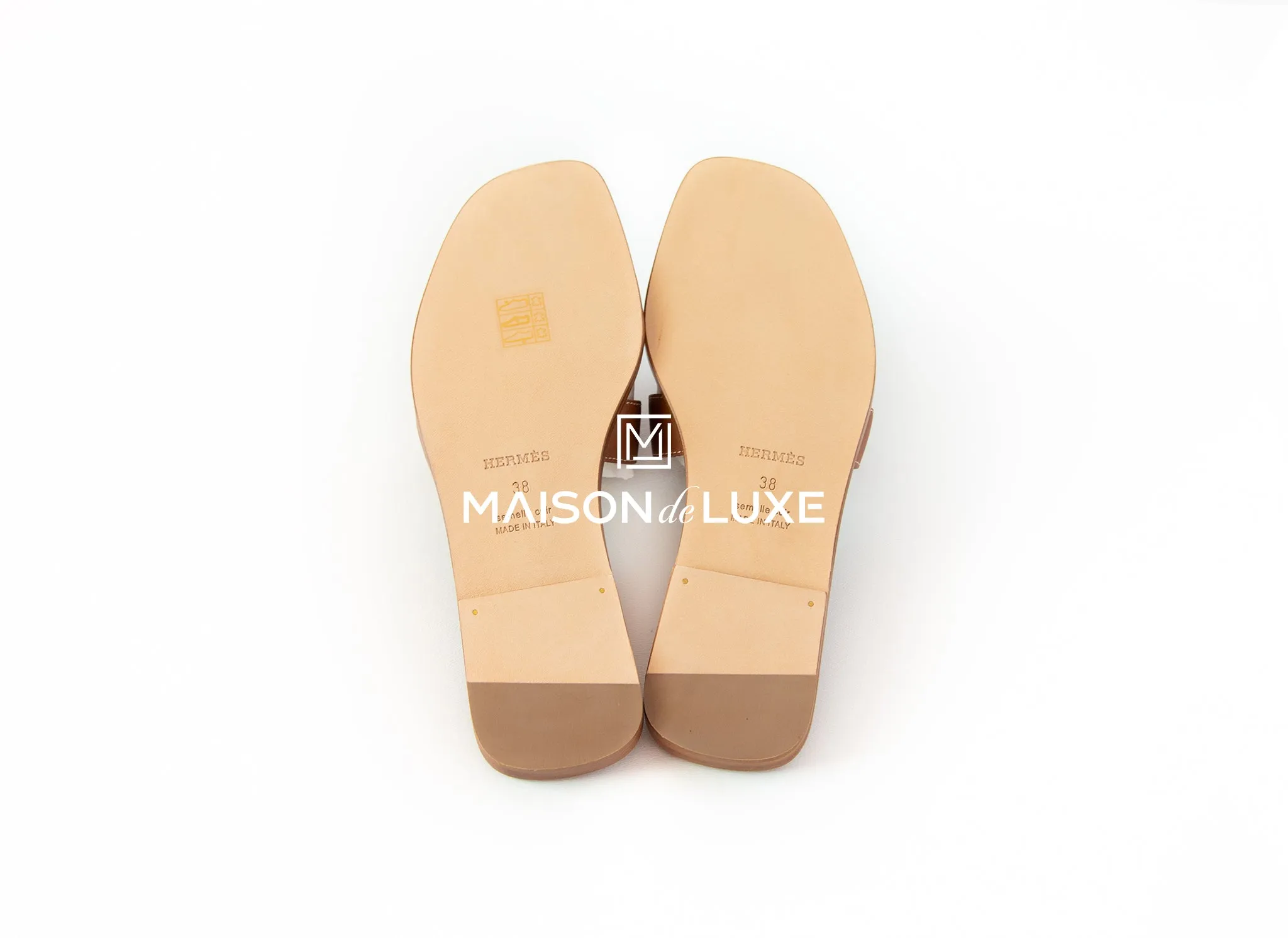 Hermes Women's Gold Oran Sandal 38