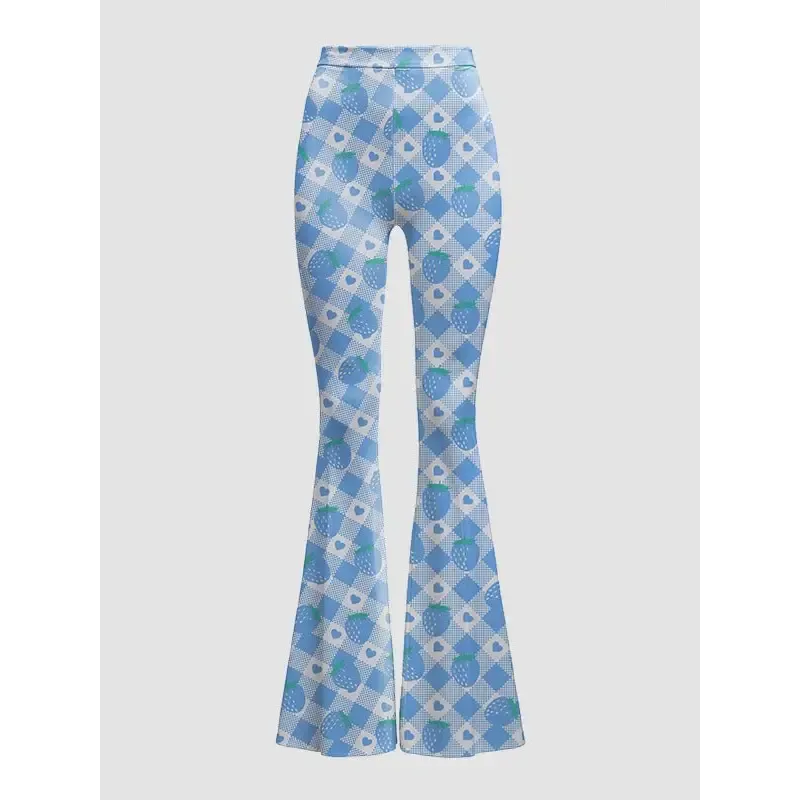 High Waisted Flare Bottoms Leggings for Y2K Style Outfits