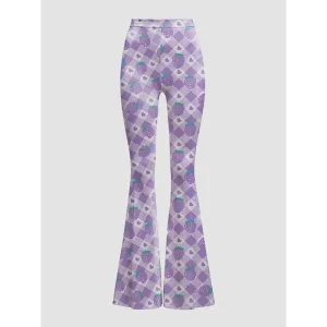 High Waisted Flare Bottoms Leggings for Y2K Style Outfits