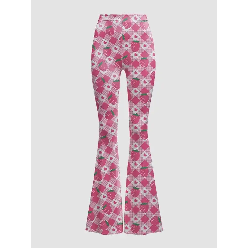 High Waisted Flare Bottoms Leggings for Y2K Style Outfits