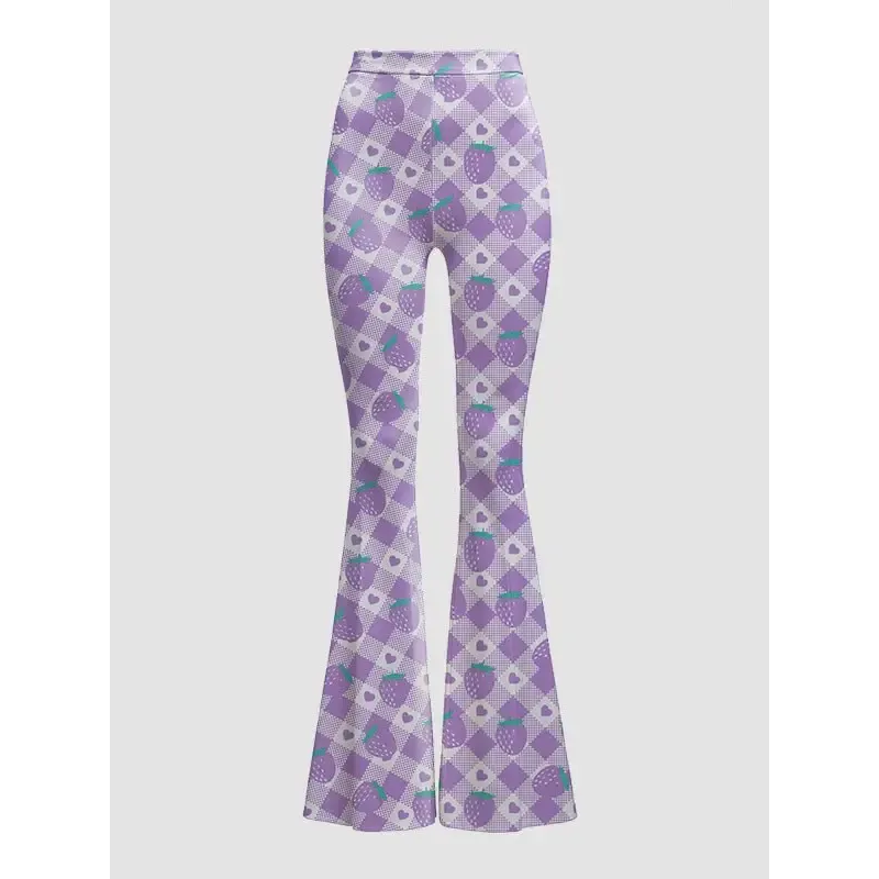 High Waisted Flare Bottoms Leggings for Y2K Style Outfits