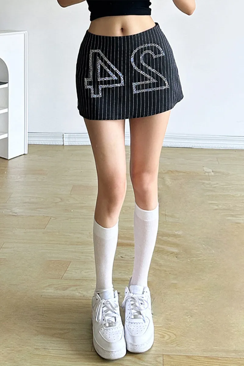 HQT1151 Sporty Glam Mini Skirt