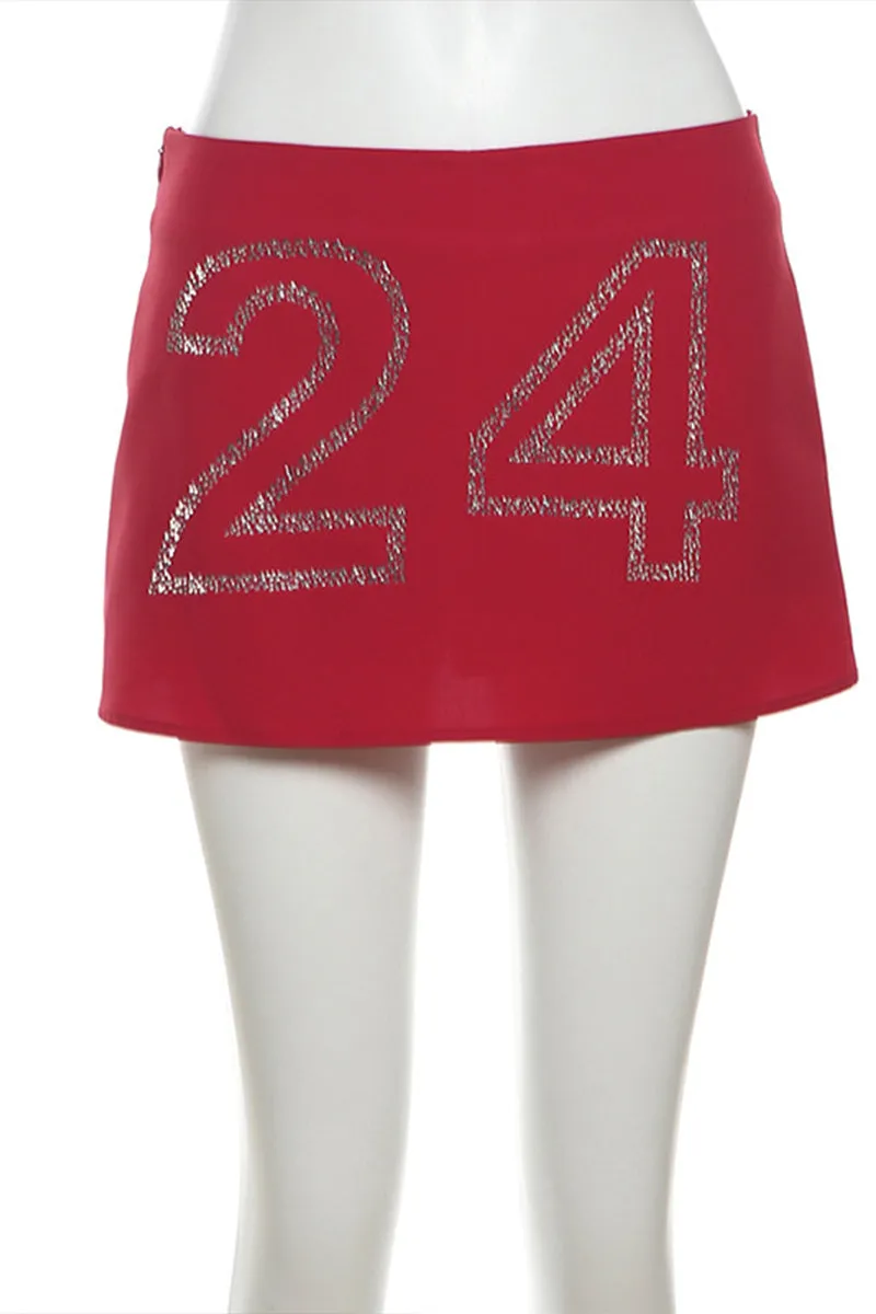 HQT1151 Sporty Glam Mini Skirt
