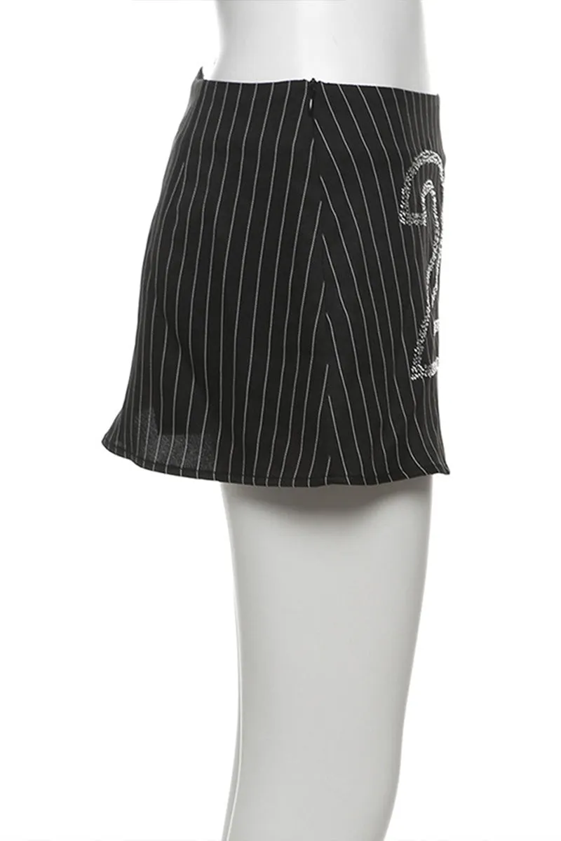 HQT1151 Sporty Glam Mini Skirt