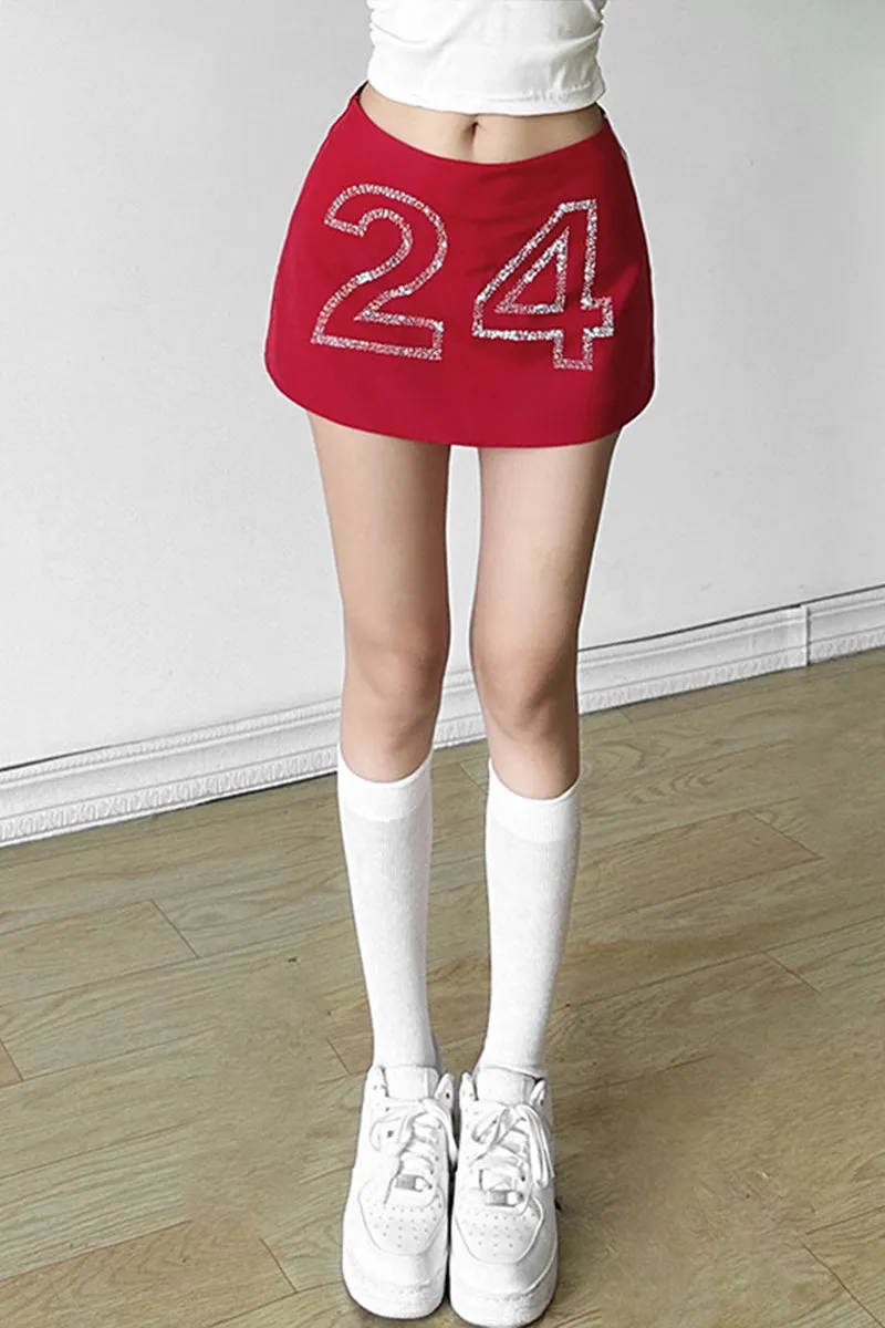 HQT1151 Sporty Glam Mini Skirt
