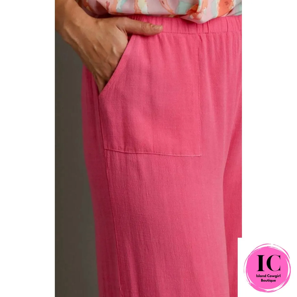 It's All A Dream Wide Ruffle Hot Pink Pants