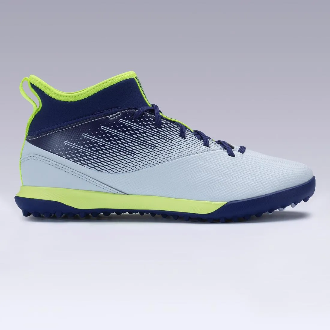 Kids' Hard Pitch High-Top Football Boots Agility 500 Turf TF