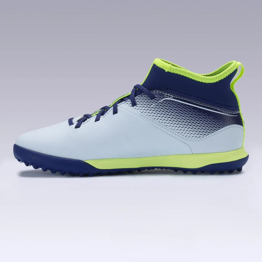 Kids' Hard Pitch High-Top Football Boots Agility 500 Turf TF