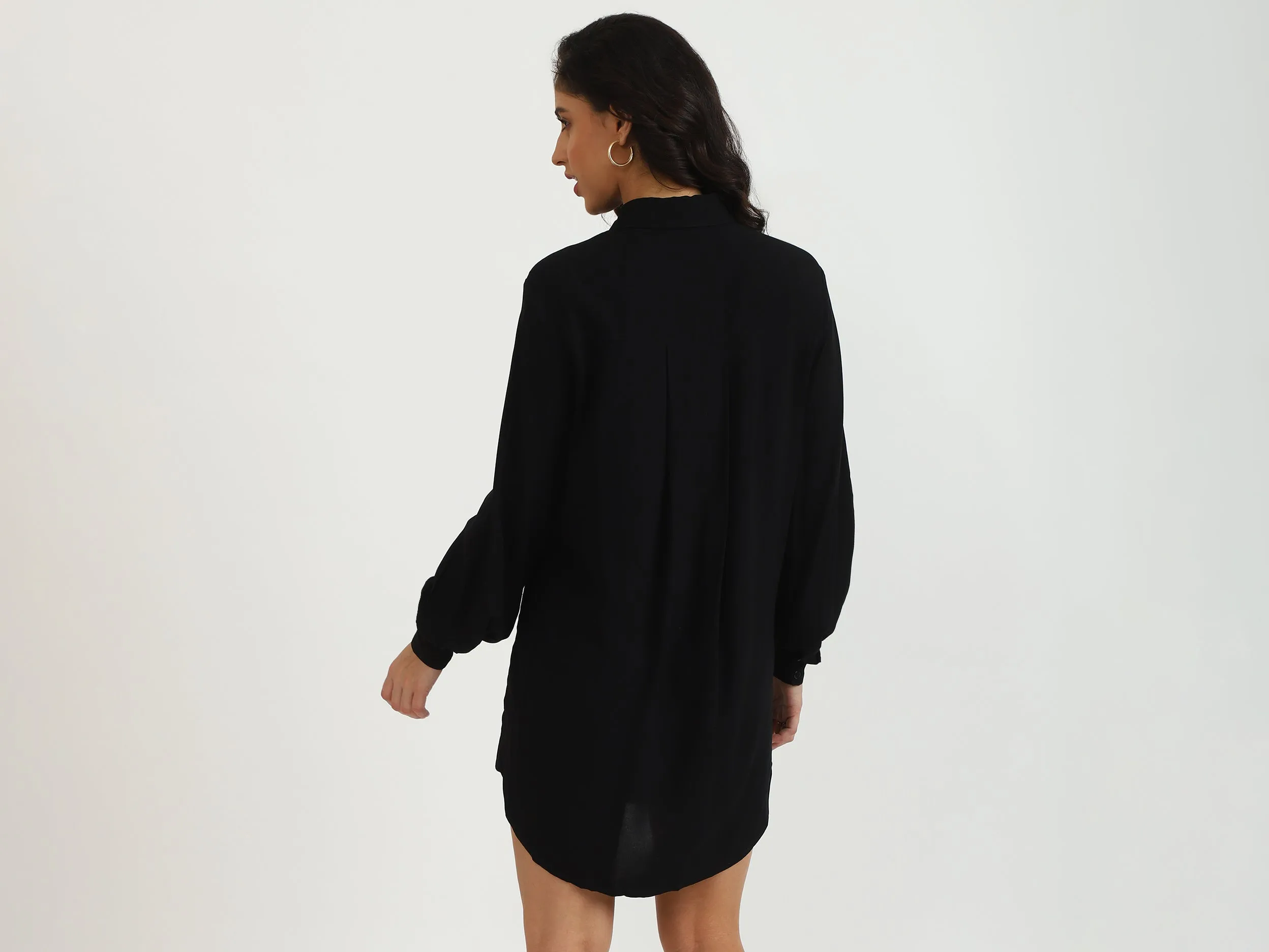 Ladies Solid Mini Dress