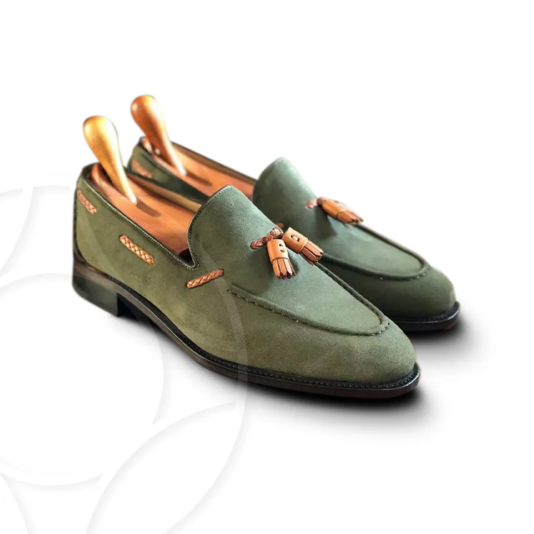 LIAM Premium Loafers with Tassels, Crafted in Suede