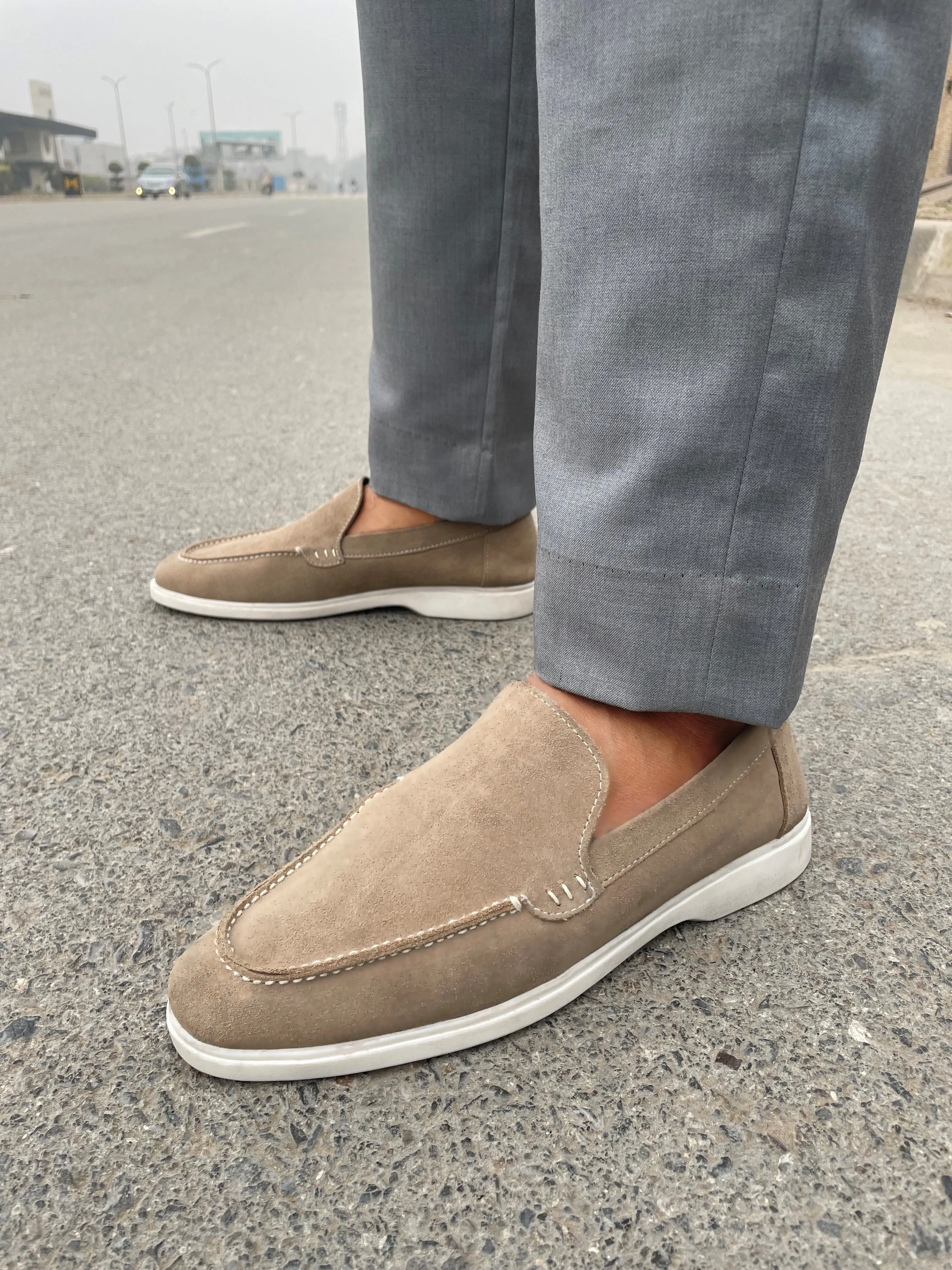 LS Pure Leather Handmade SUEDE LOAFERS LS-641