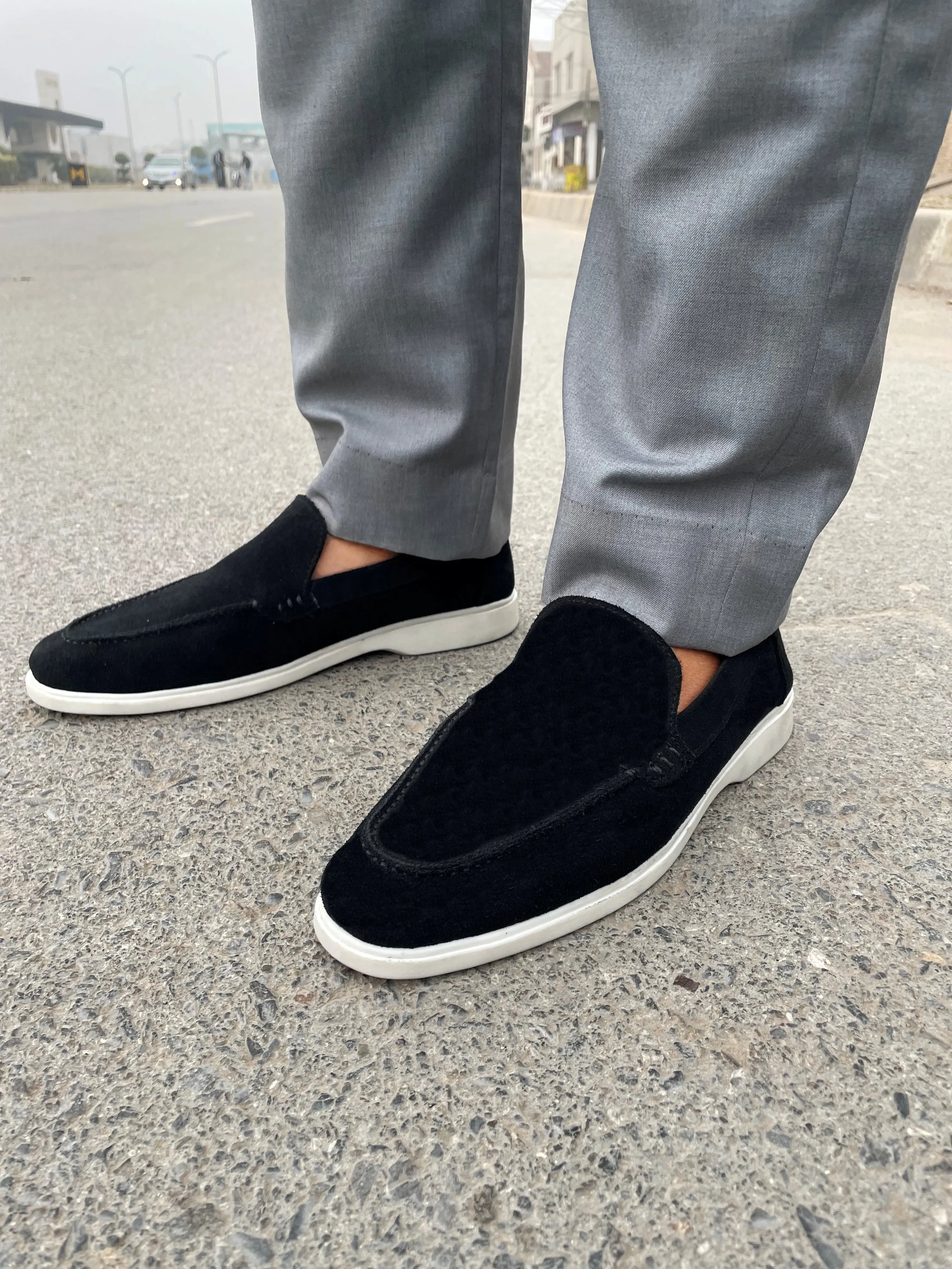 LS Pure Leather Handmade SUEDE LOAFERS LS-642