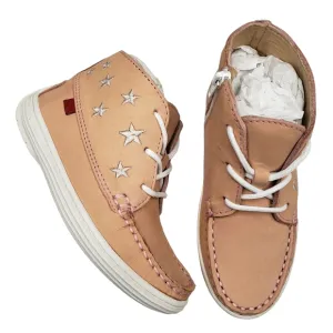 Marc Joseph | NIB Houston Bootie Blush Nobuck Leather Lace Up Boots Girl's 10.5