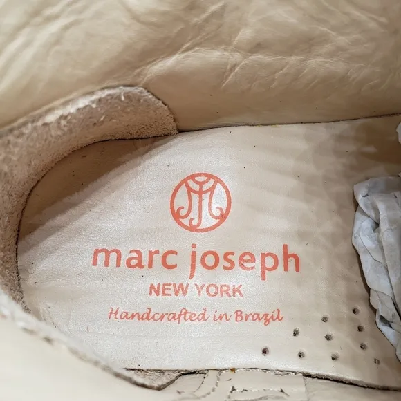 Marc Joseph | NIB Houston Bootie Blush Nobuck Leather Lace Up Boots Girl's 10.5