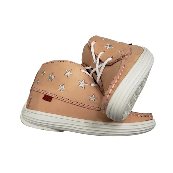 Marc Joseph | NIB Houston Bootie Blush Nobuck Leather Lace Up Boots Girl's 10.5
