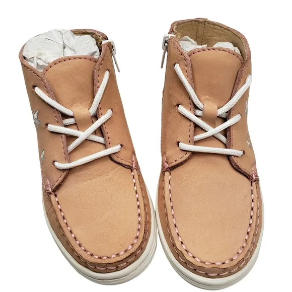 Marc Joseph | NIB Houston Bootie Blush Nobuck Leather Lace Up Boots Girl's 10.5