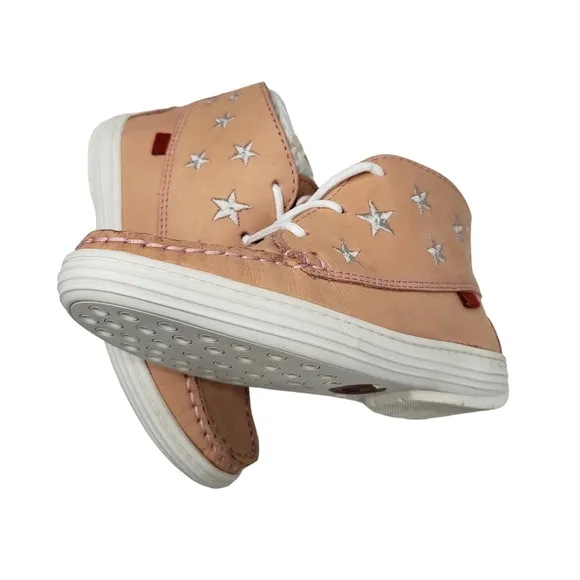 Marc Joseph | NIB Houston Bootie Blush Nobuck Leather Lace Up Boots Girl's 10.5