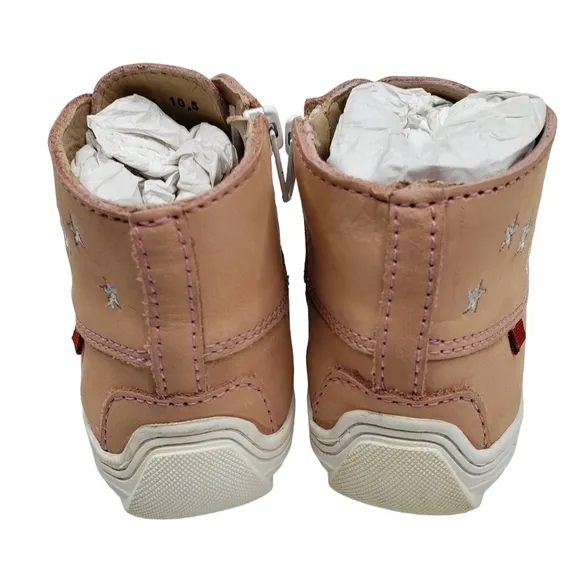 Marc Joseph | NIB Houston Bootie Blush Nobuck Leather Lace Up Boots Girl's 10.5