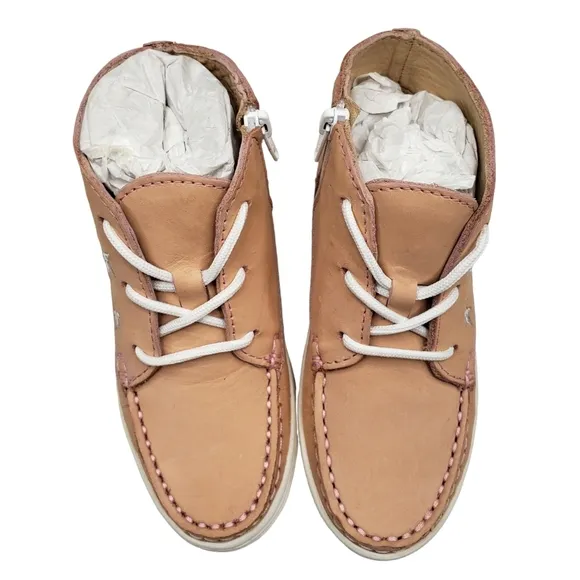 Marc Joseph | NIB Houston Bootie Blush Nobuck Leather Lace Up Boots Girl's 10.5