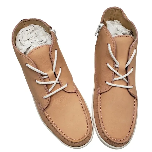 Marc Joseph | NIB West Houston Bootie Blush Nobuck Lace Up Leather Boots 3.5