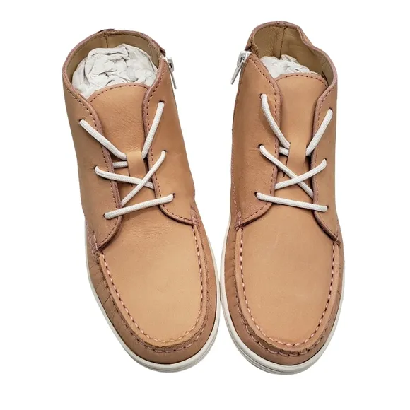 Marc Joseph | NIB West Houston Bootie Blush Nobuck Lace Up Leather Boots 3.5