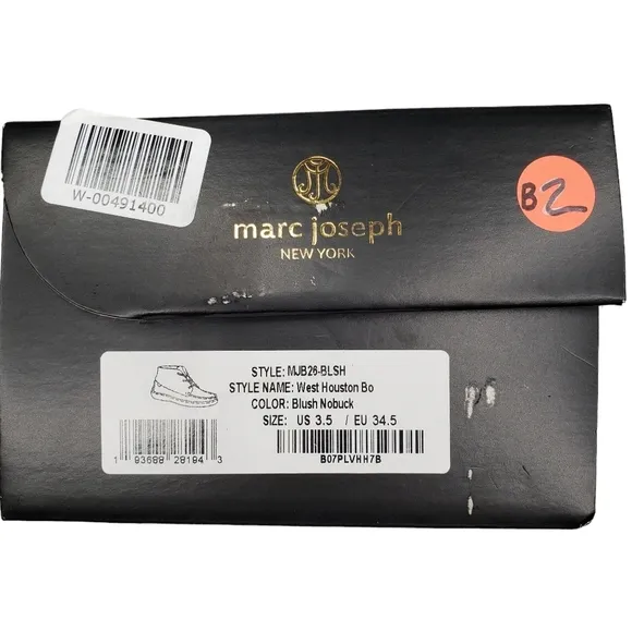 Marc Joseph | NIB West Houston Bootie Blush Nobuck Lace Up Leather Boots 3.5