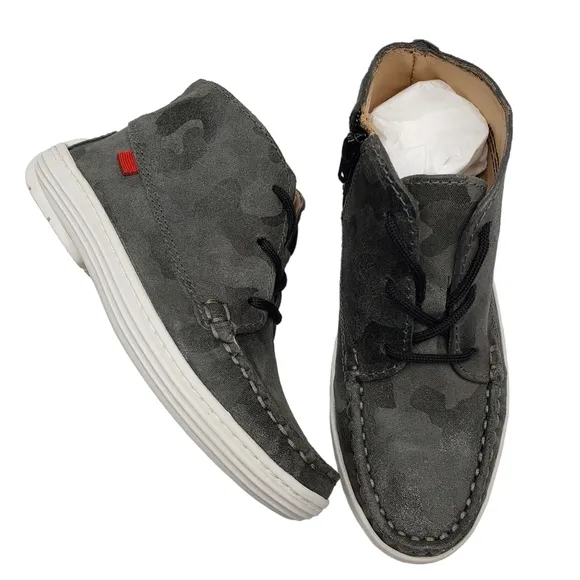 Marc Joseph | NIB West Houston Bootie Graphite Camo Lace Up Leather Boots Boy 11