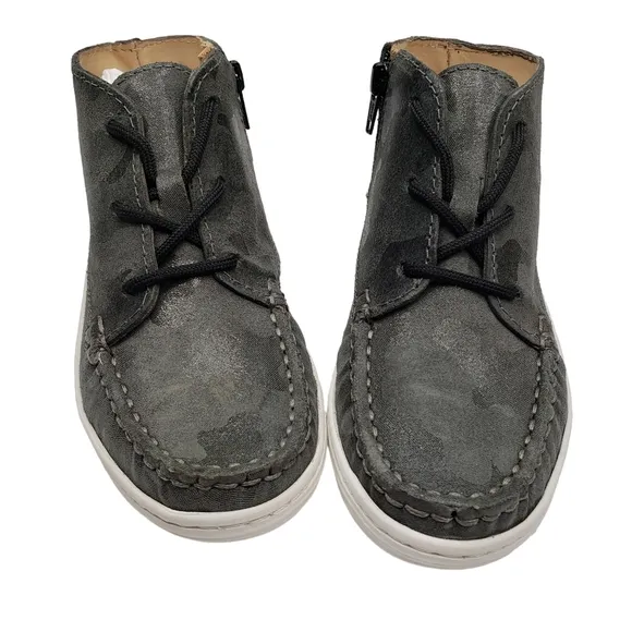 Marc Joseph | NIB West Houston Bootie Graphite Camo Lace Up Leather Boots Boy 11