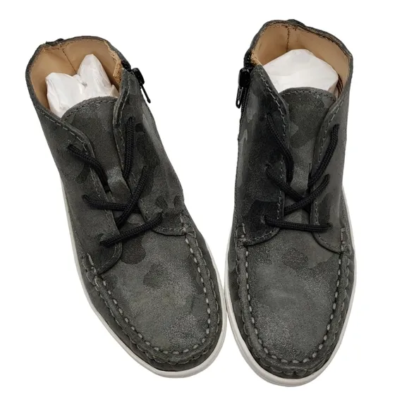 Marc Joseph | NIB West Houston Bootie Graphite Camo Lace Up Leather Boots Boy 11