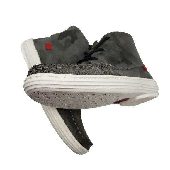 Marc Joseph | NIB West Houston Bootie Graphite Camo Lace Up Leather Boots Boy 11