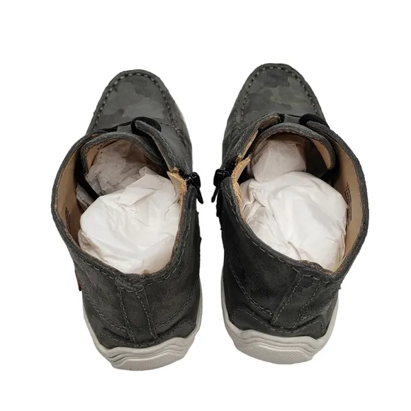 Marc Joseph | NIB West Houston Bootie Graphite Camo Lace Up Leather Boots Boy 11