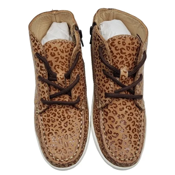 Marc Joseph | NIB West Houston Bootie Leopard Print Lace Up Leather Boots 11