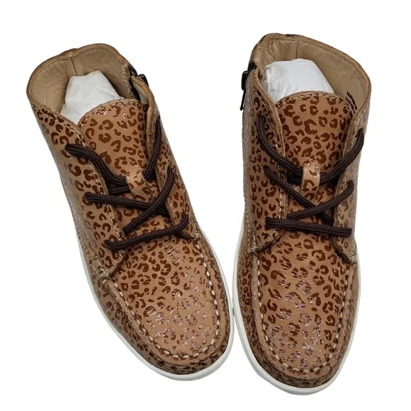 Marc Joseph | NIB West Houston Bootie Leopard Print Lace Up Leather Boots 11