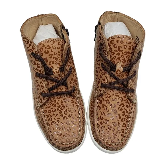 Marc Joseph | NIB West Houston Bootie Leopard Print Lace Up Leather Boots 11