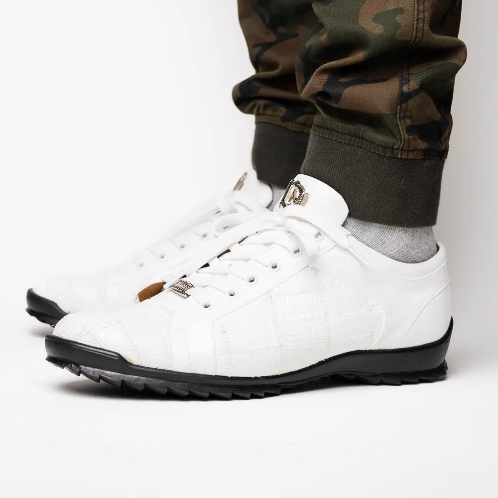 Marco Di Milano Bari Patchwork Lizard Sneakers in White