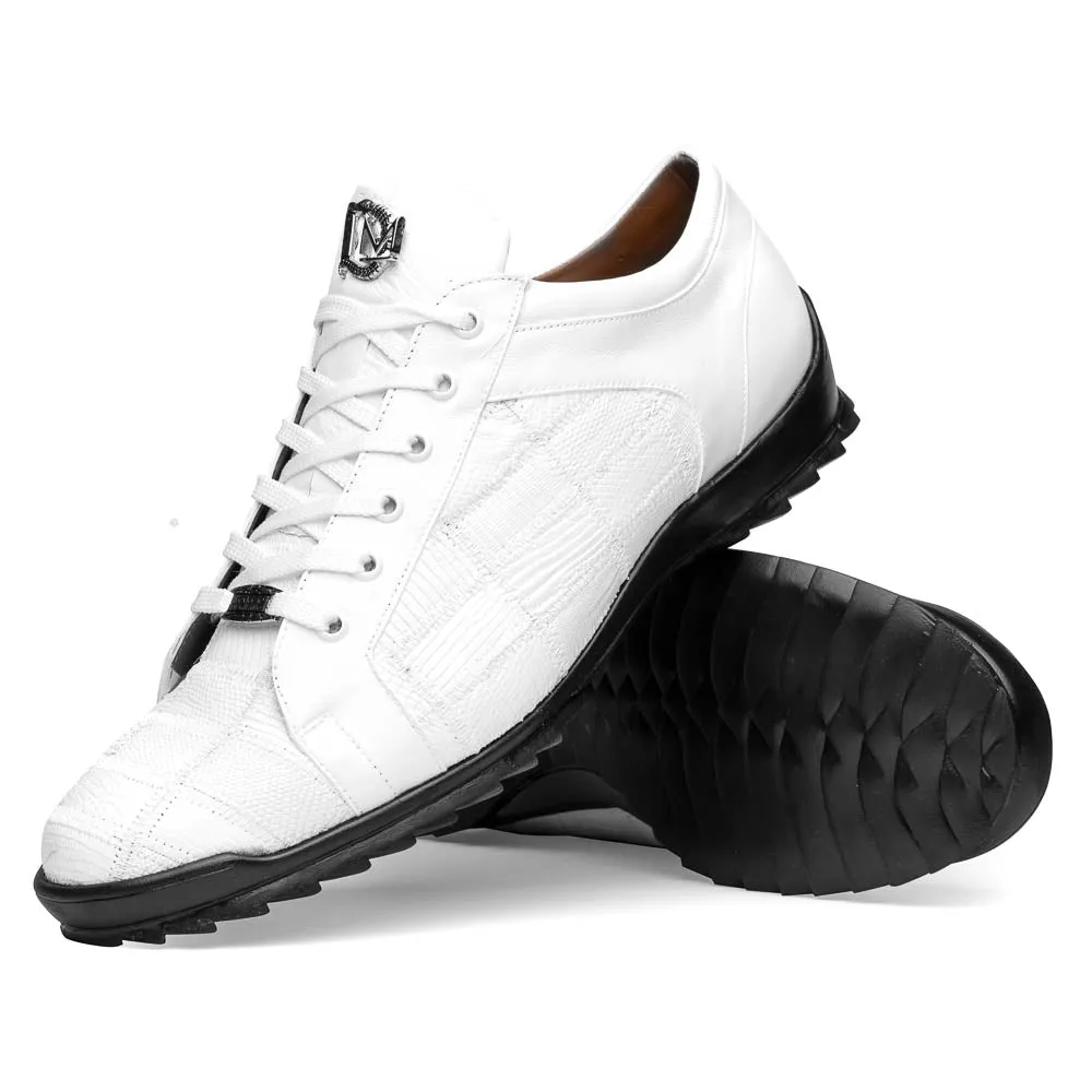 Marco Di Milano Bari Patchwork Lizard Sneakers in White