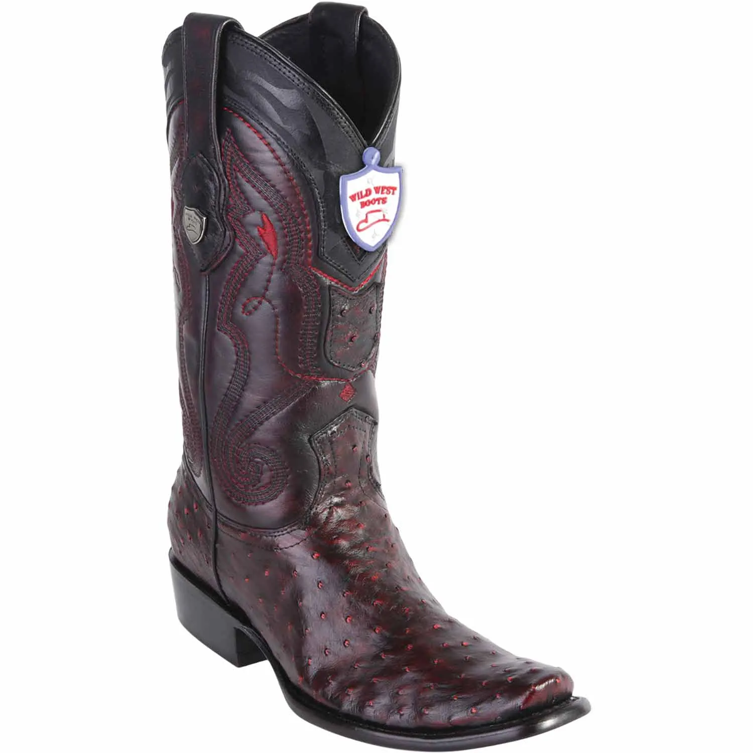 Men's Wild West Ostrich Skin Dubai Toe Boots 27903