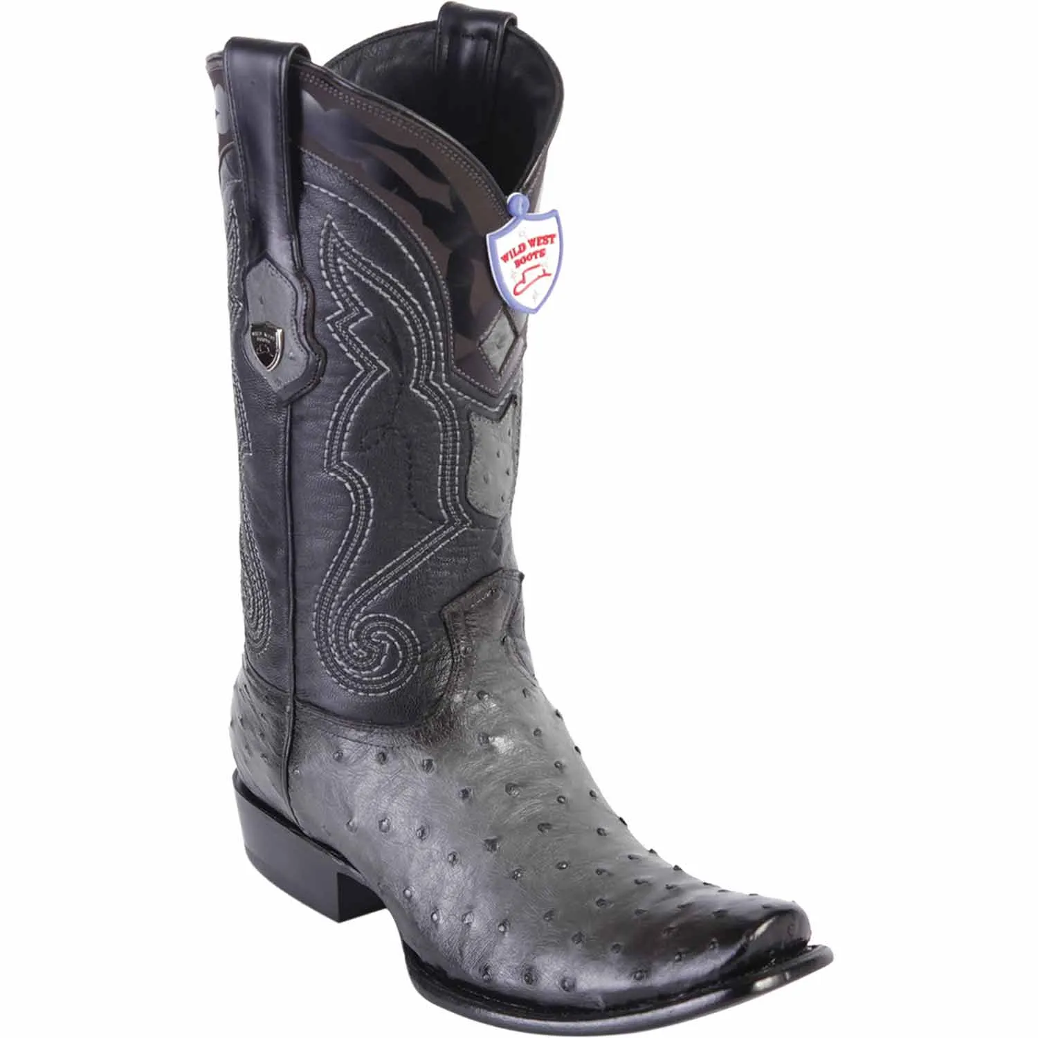 Men's Wild West Ostrich Skin Dubai Toe Boots 27903