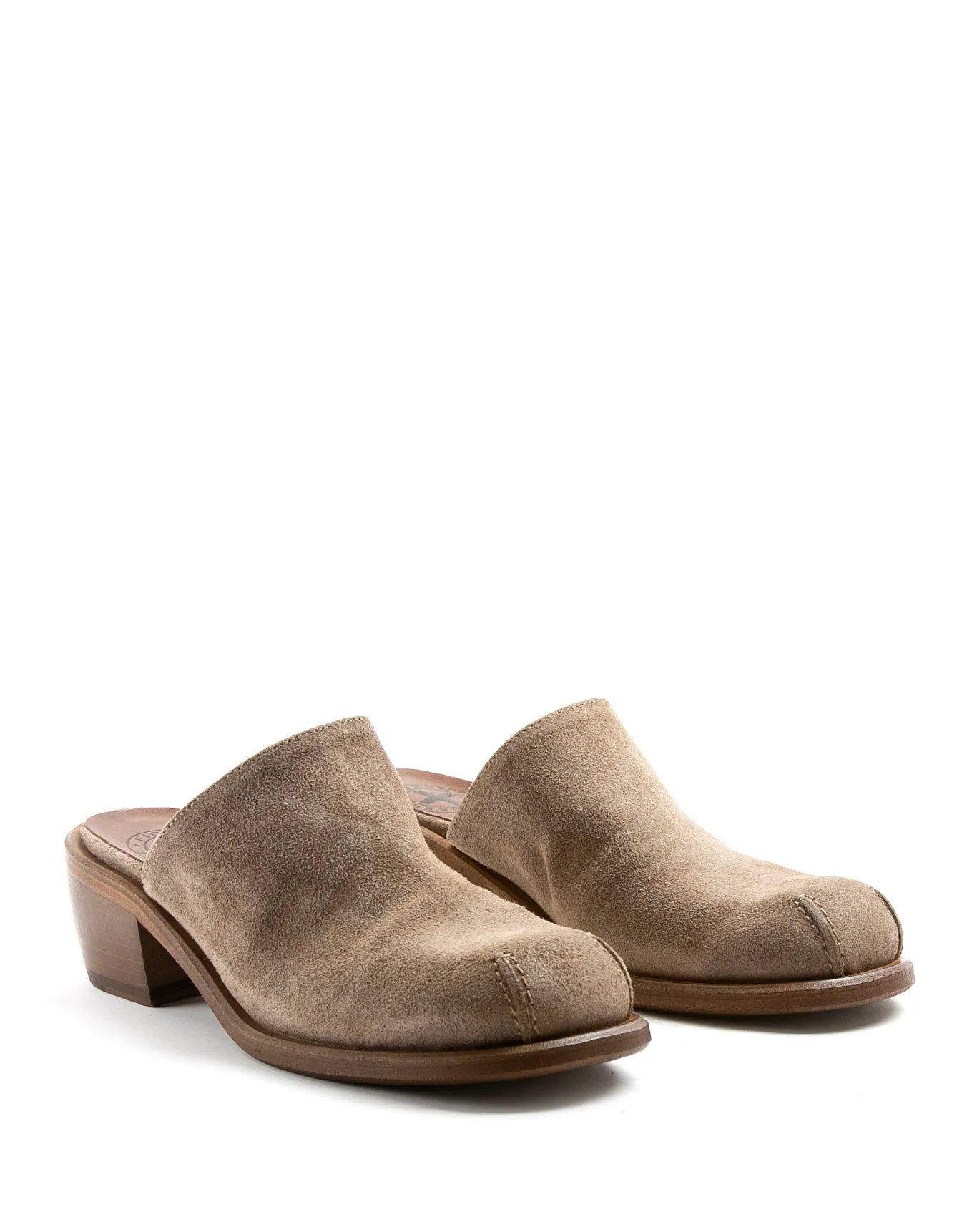 MIND Tobacco Suede Clogs