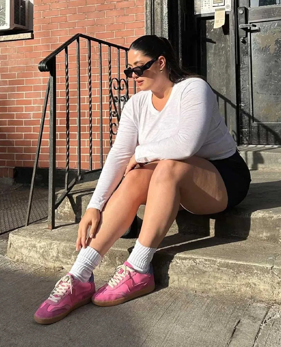 Notice Pink Suede Sneakers