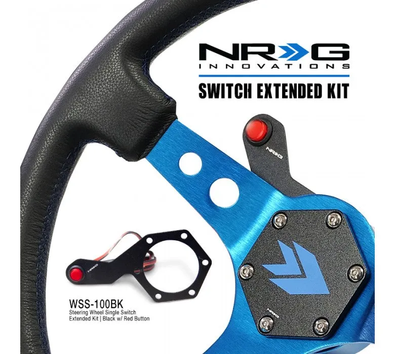 NRG WSS-100BK Extended Kit Black Steering Single Switch