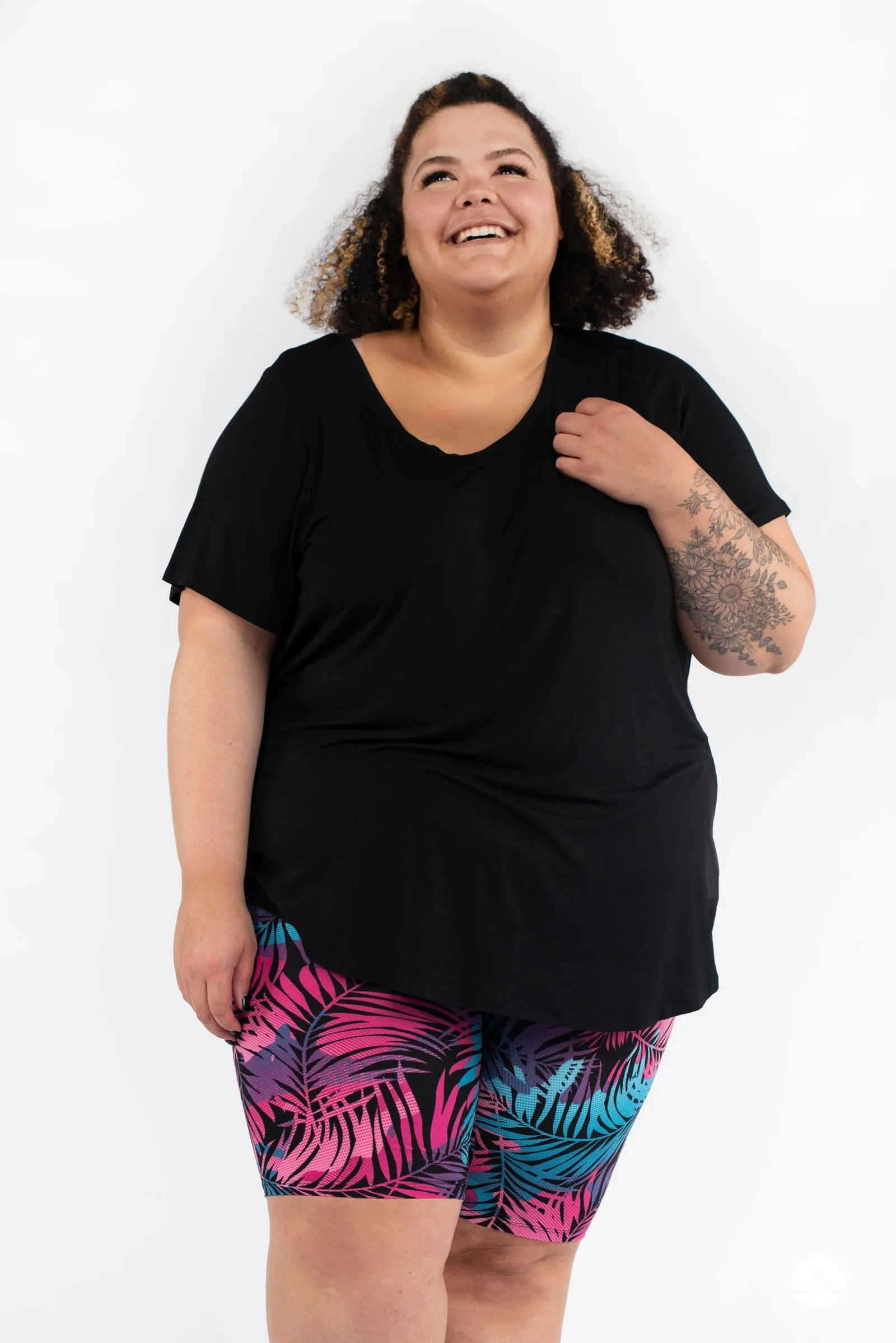 Palm Party Biker Shorts