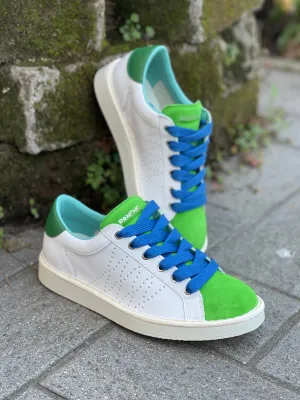 Panchic P01M01300873035 sneakers in pelle e suede magical green colore bianco