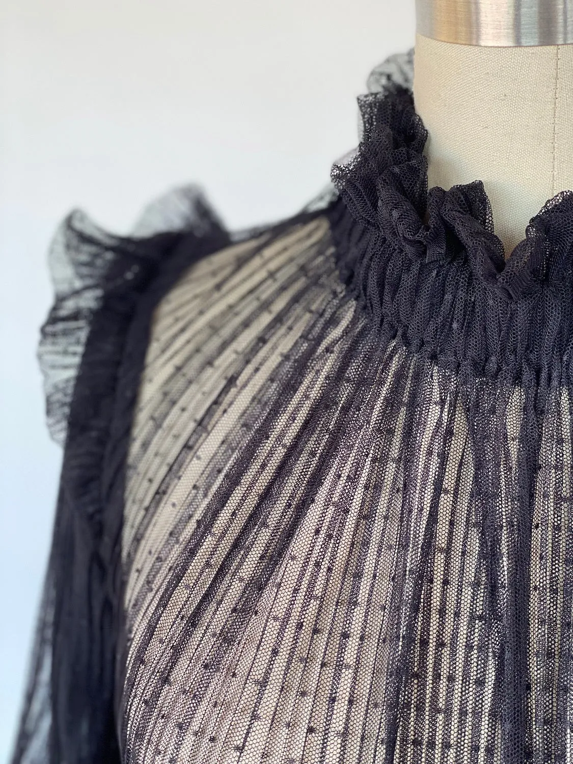 PARKER Sheer Polka Dot Blouse