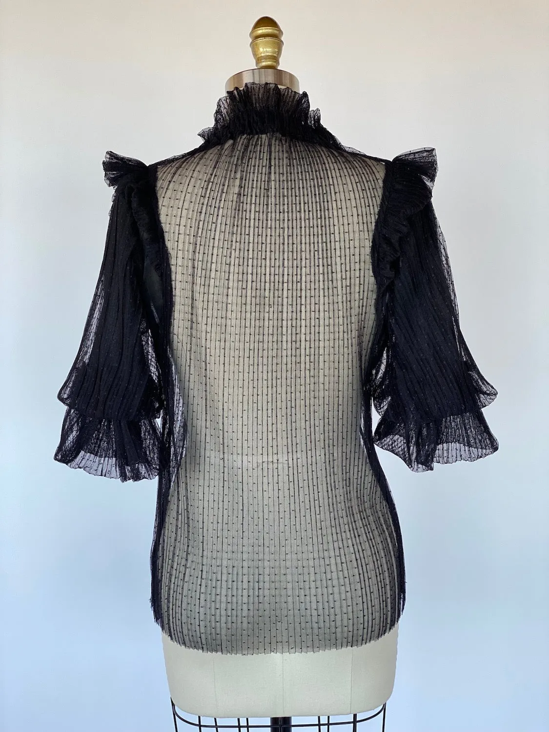 PARKER Sheer Polka Dot Blouse