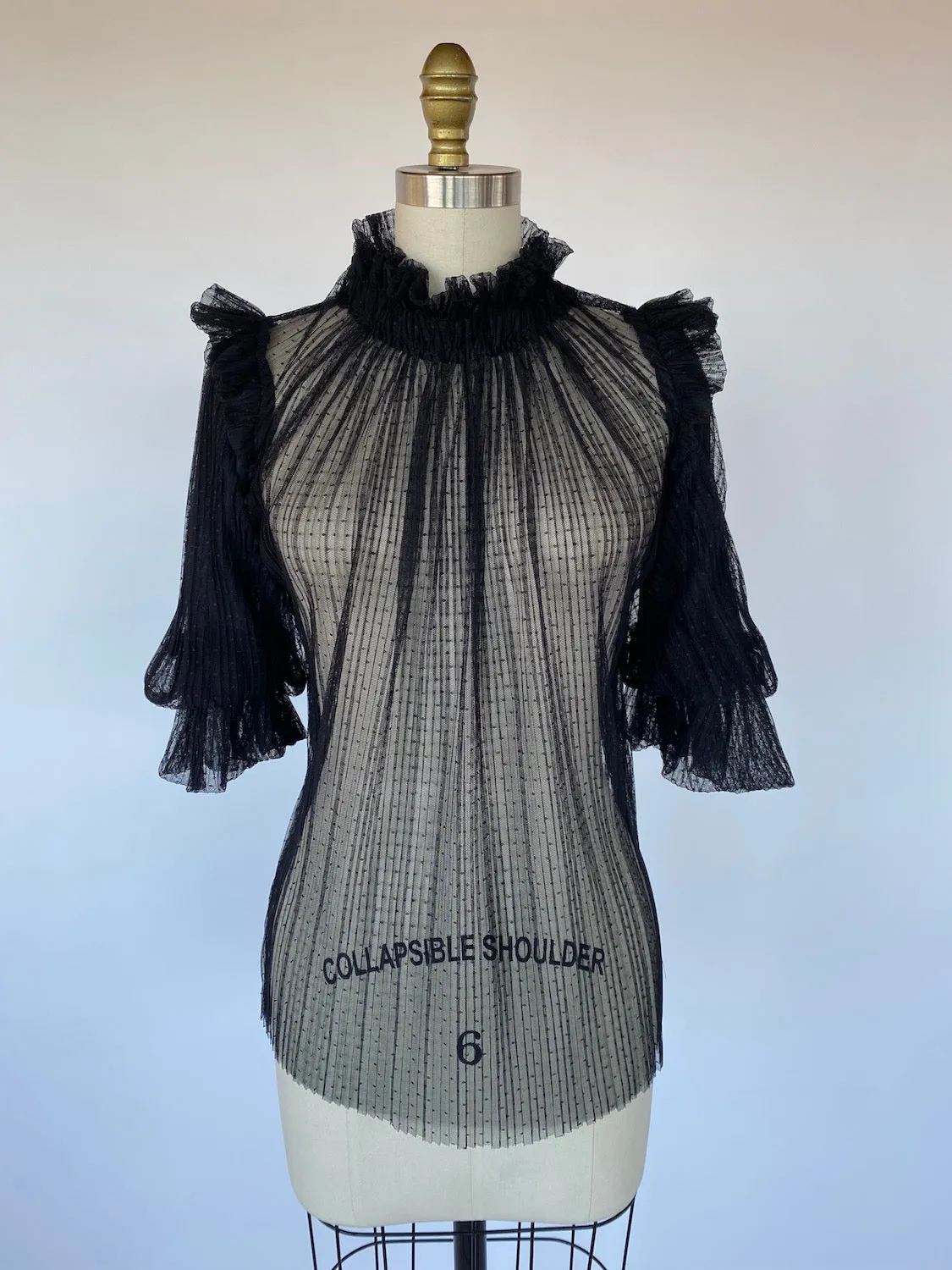 PARKER Sheer Polka Dot Blouse