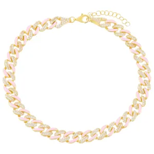 Pastel Enamel Chain Link Anklet